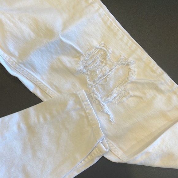 Topshop white ripped jeans Hayden style waist 25 - Picture 2 of 6